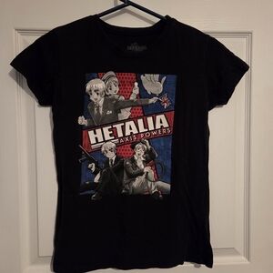 Black Hetalia Graphic T-Shirt